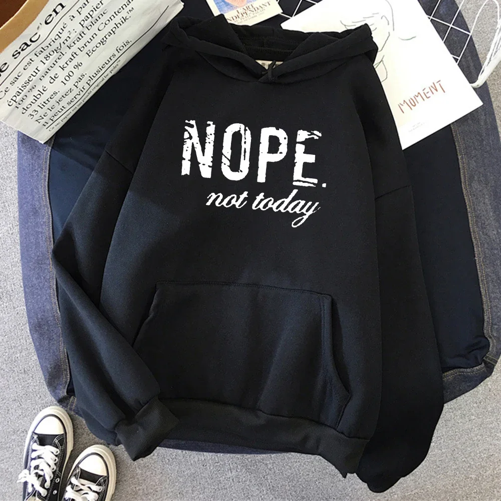 Nope nicht heute Vintage Brief Hoody weibliche Crewneck All-Match-Kleidung neue Hip-Hop-Sweatshirt lässig bequeme Frauen Hoody