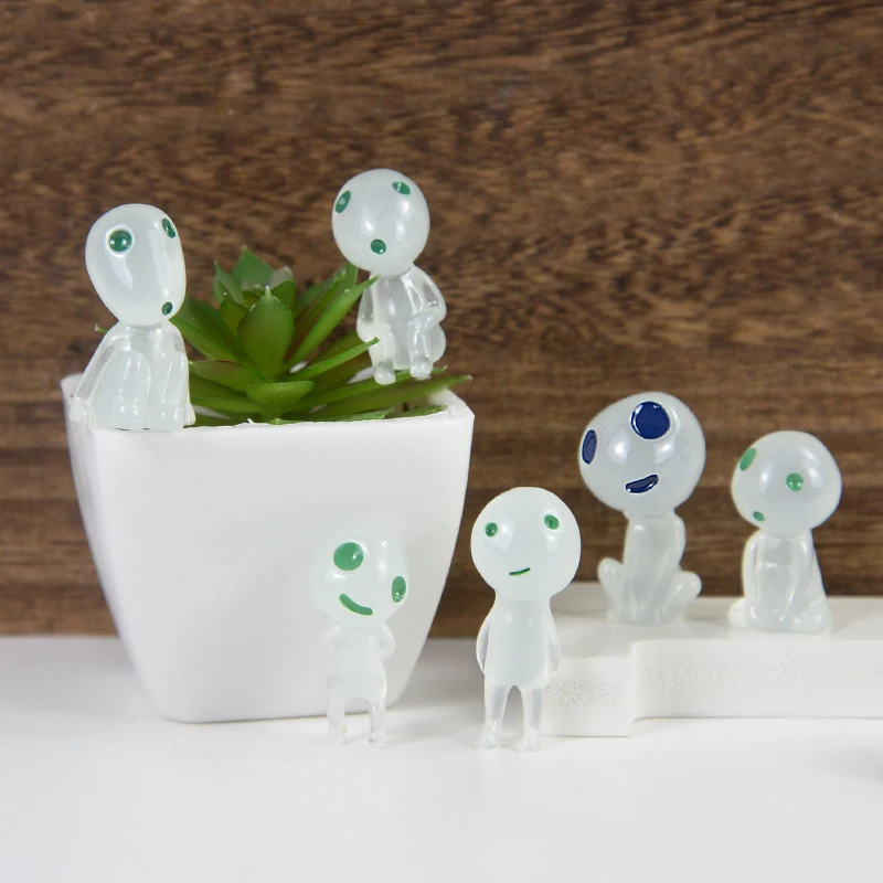 5/10Pcs luminoso elfo alieno fantasma incandescente blu verde luce decorazione Micro paesaggio giardino bambola in miniatura puntelli decorazioni di Halloween