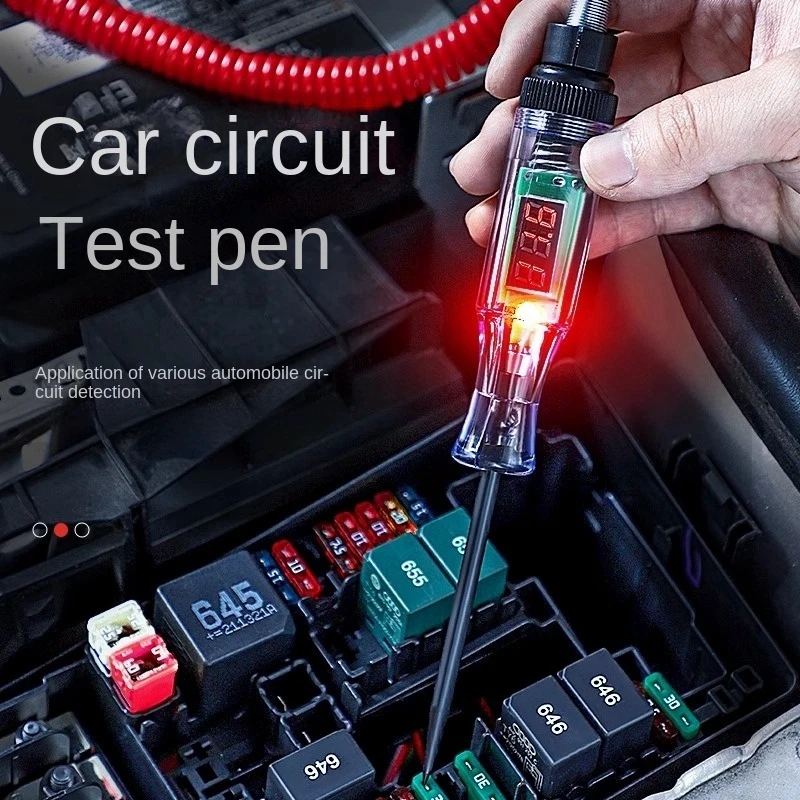 Tester obwodu napięcia samochodu ciężarowego Auto 6V 24V Narzędzia Samochodowa sonda diagnostyczna Pióro testowe Żarówka Elektryczne pióro pomiarowe Narzędzia