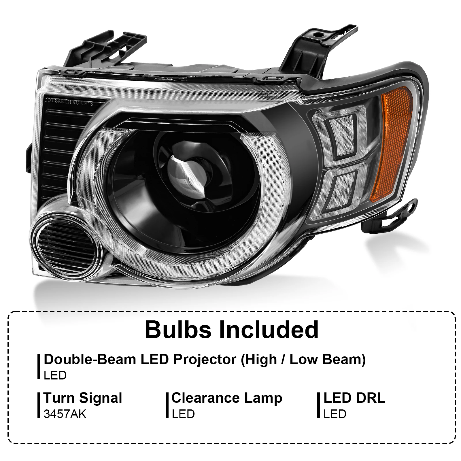 Lampu Depan DRL Desain Baru Grosir Lampu Depan LED Baru Kualitas Tinggi untuk Suku Cadang Mobil Ford Escape 2008-2012
