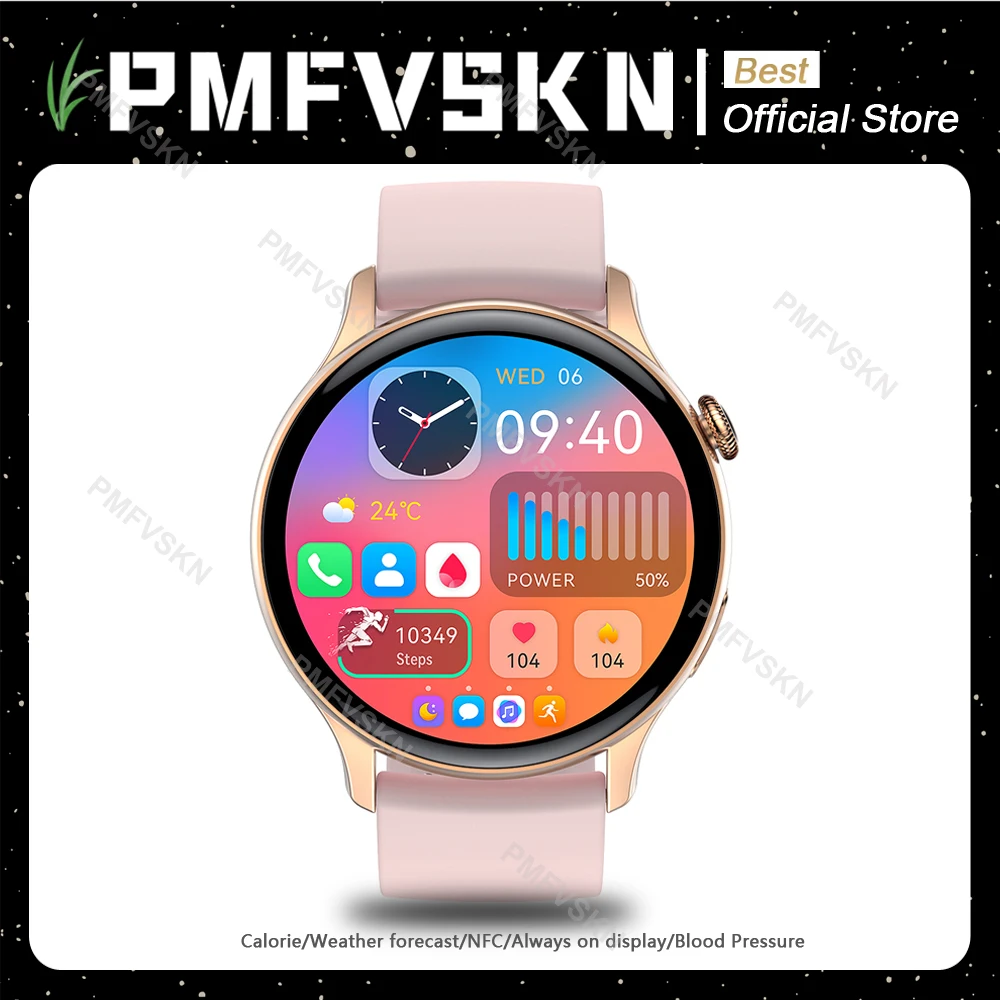 

2023 Smart Watch AMOLED Men Woman 1.45" always on display NFC Waterproof Bluetooth Call Heart Rate Monitor Smartwatch Sports