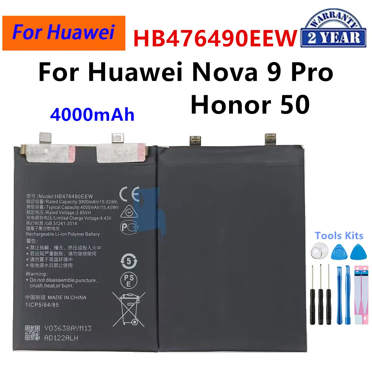 Baterai HB486486ECW HB506390EFW HB476490EEW HB566680EFW Untuk Huawei P30 Pro/ Mate 20 Pro/ Honor 50 60 Pro/Magic 3 Pro