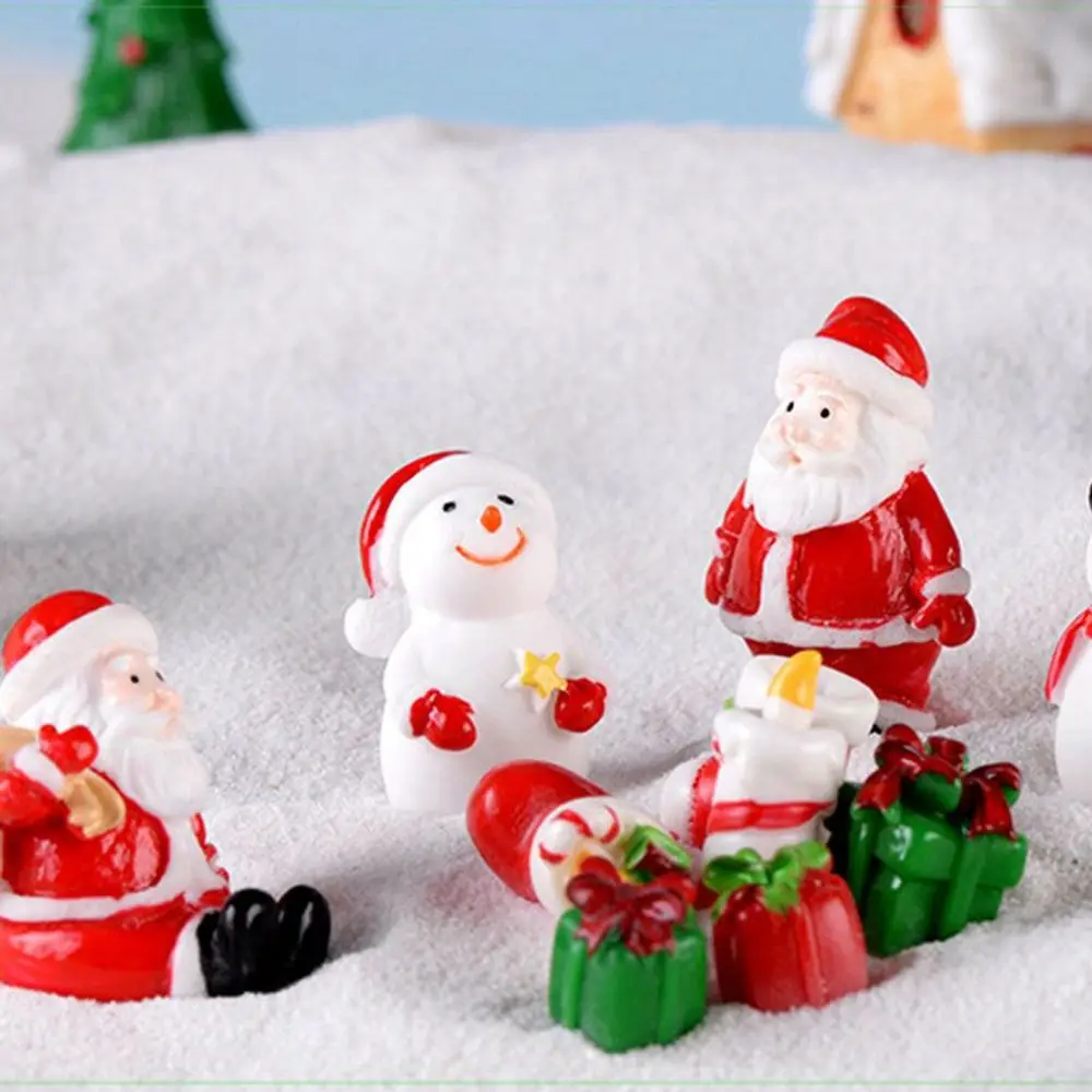 Snowman Miniature Cute Gift 1 Pcs Garden Decor Christmas Decoration Micro Landscape Figurines Christmas Ornaments