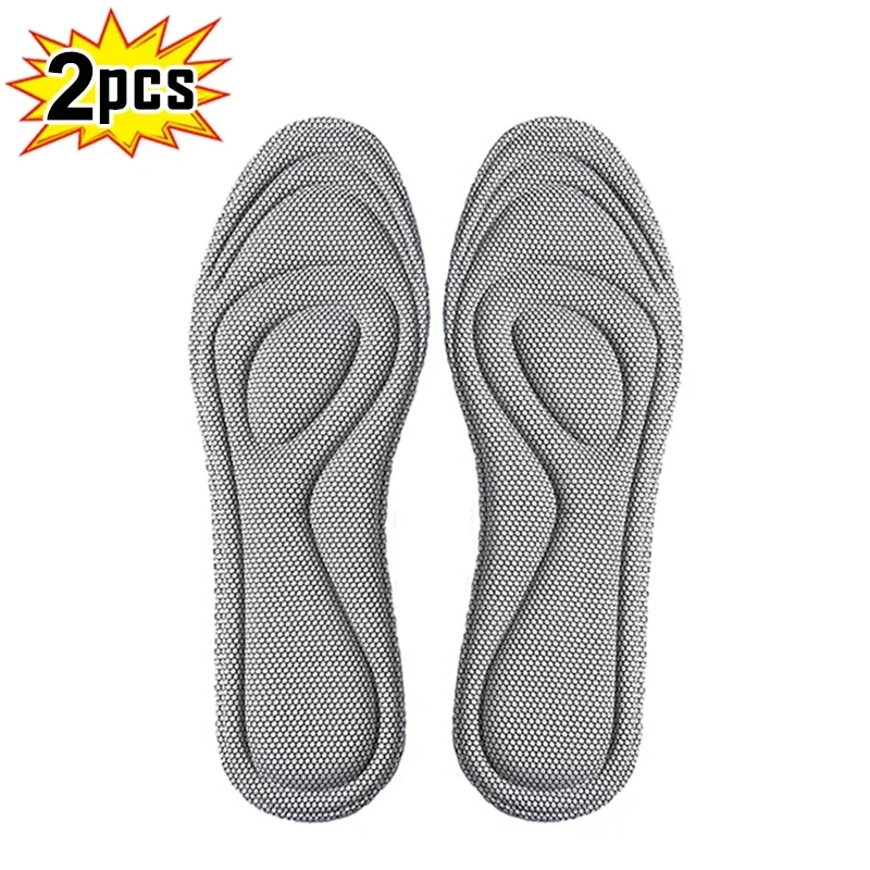 4 Stuks Memory Foam Orthopedische Inlegzolen Voor Schoenen Antibacteriële Ontgeuringseffect Zweet Absorptie Insert Sportschoenen Running Pads