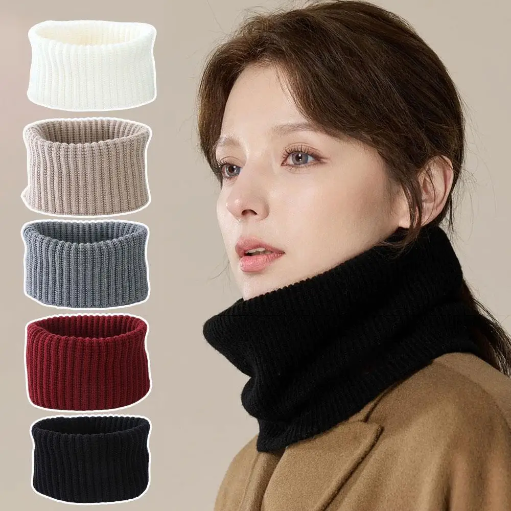 New Knitted Neck Protector Scarf For Women Men Turtleneck Face Cover Winter Skating Snood Scarves Windproof Collar Scarf - Image 4