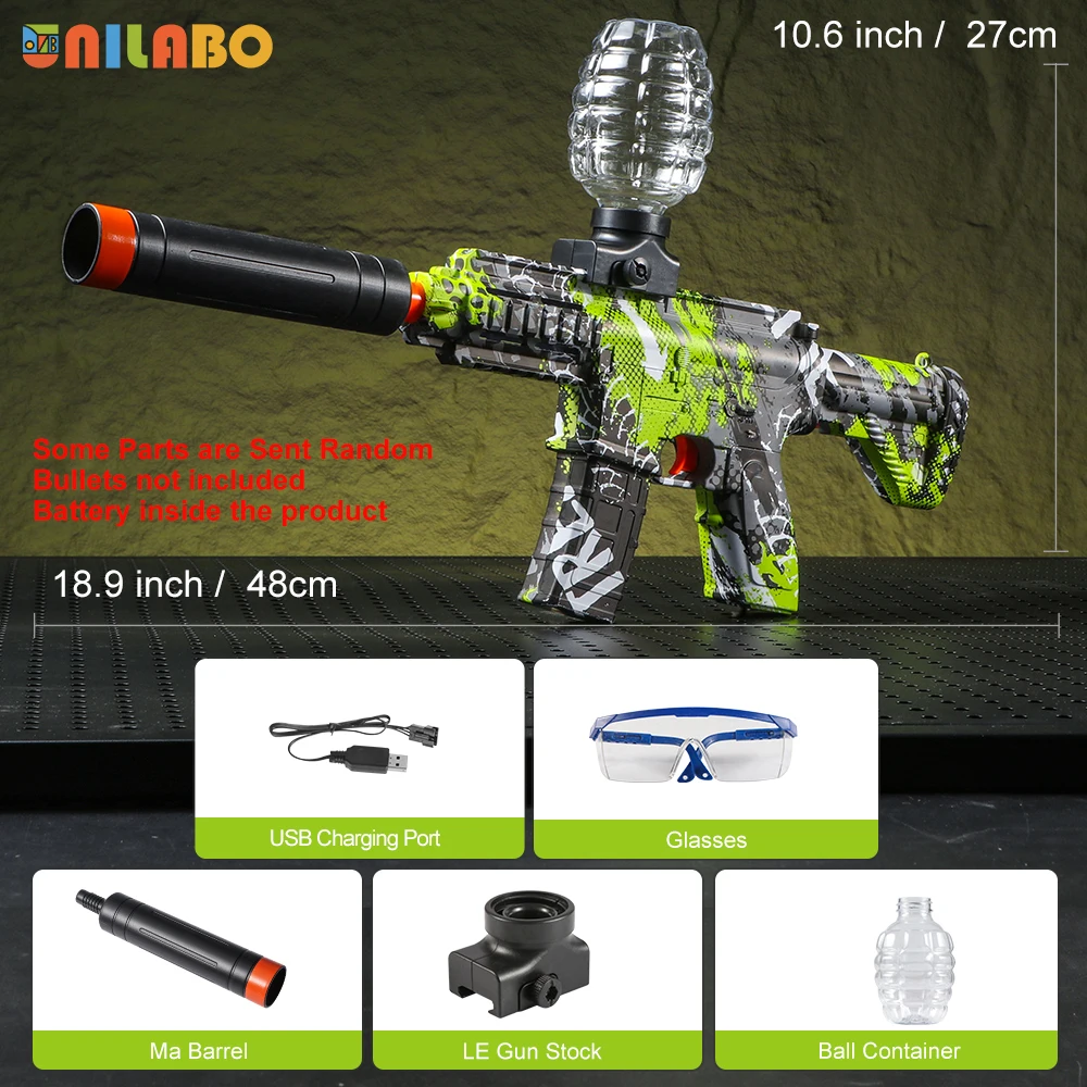 M416 elektrisch blasterpistoolspeelgoed, oplaadbaar automatisch buitenspeelgoed voor teamfamilieactiviteiten, perfect cadeau (kogels exclusief)