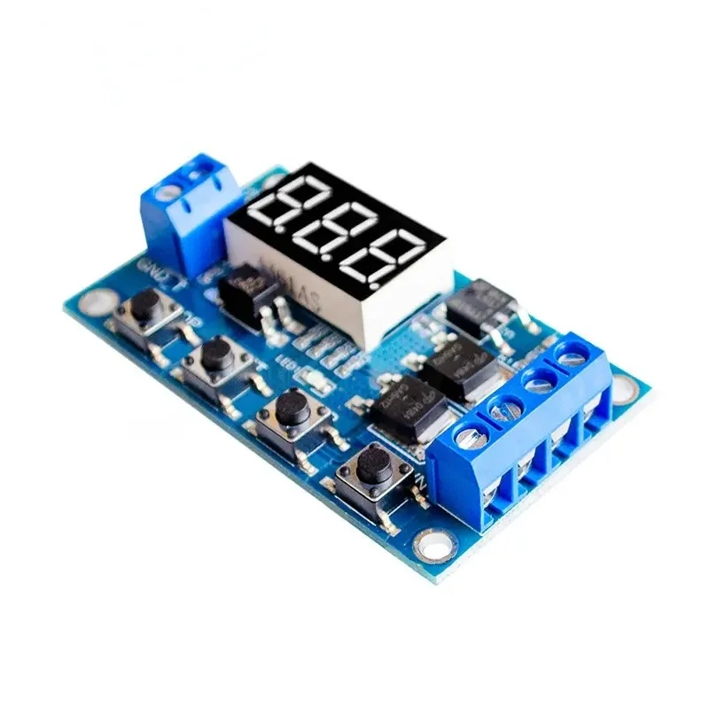 10-5-1PCS DC5-36V Dual MOS LED Digital Time Delay Relay Trigger Cycle Timer Delay Switch Circuit Board Timing Control Module DIY