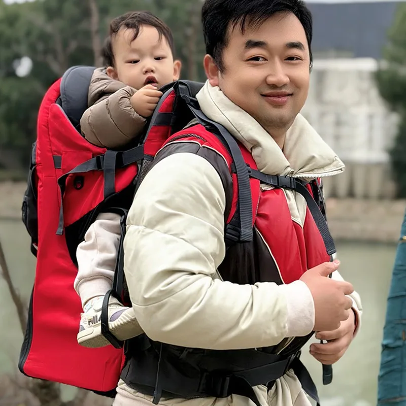 Children's Saddle Baby Shoulder Carrier Child Carrying Mountaineering Outdoor Back Frame Climbing Baby Carrier Wrap Backpacks