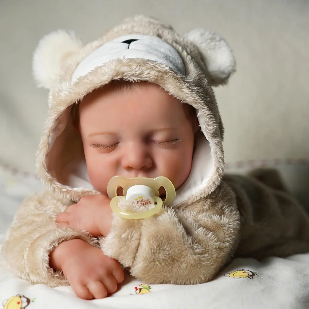 Bambole per bambini rinate da 48 cm Bambole realistiche per tutto il corpo in silicone Alive Sleeping Like Real Giocattoli per bambini dipinti realistici già finiti