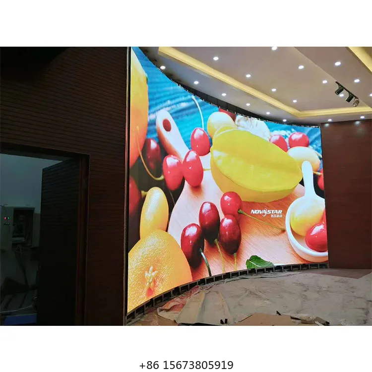

High Quality P3.91 500*500mm Full Color Indoor HUB75 Curved Led Screen P3.91 Rental Flexible Led Display