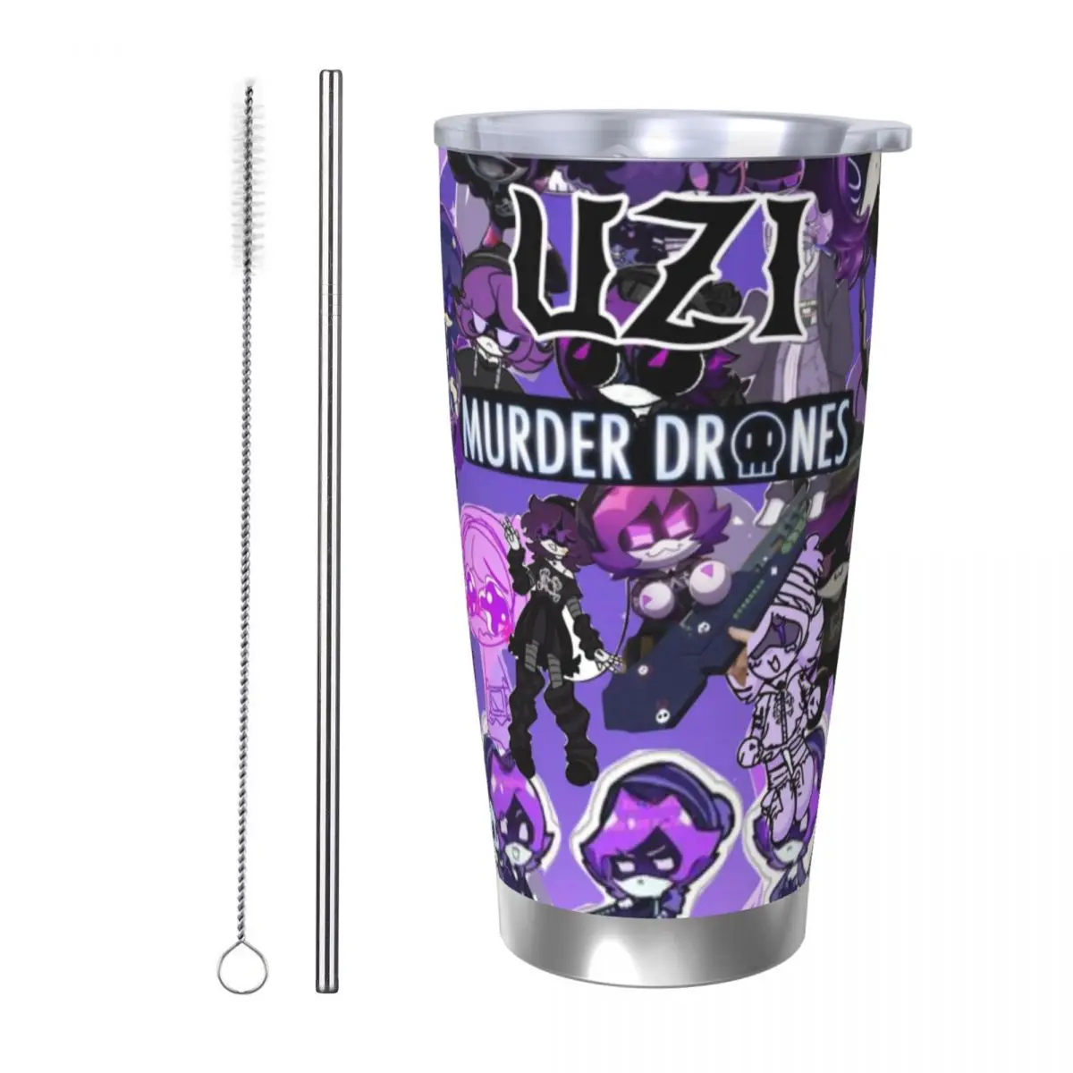 M-Murder-Drones 20oz Cup Large Capacity Car Mug Leak-proof Juice Coffee Cup Food Grade