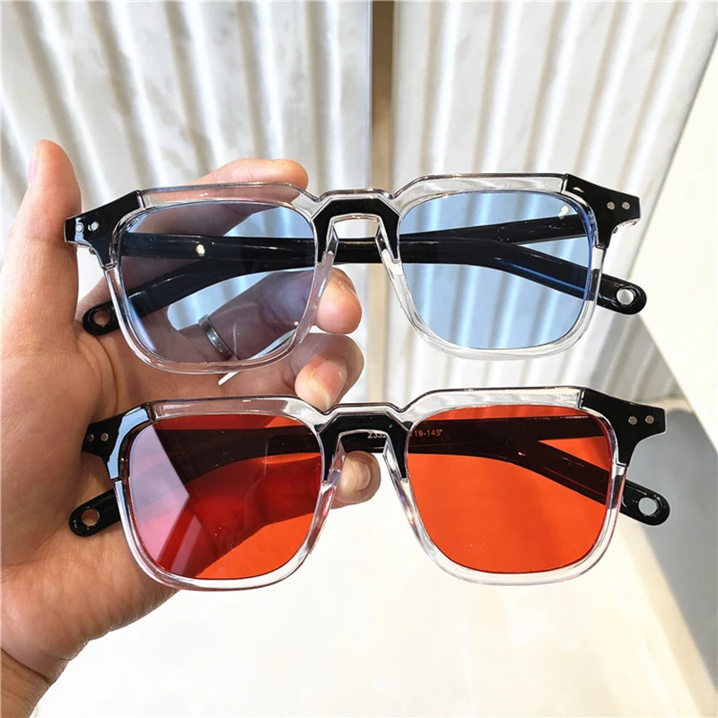 

New Trendy Cool Square Frame Sunglasses Women Men Vintage Sunshades Glasses Punk Eyewear Simple Street Photos Travel Accessory