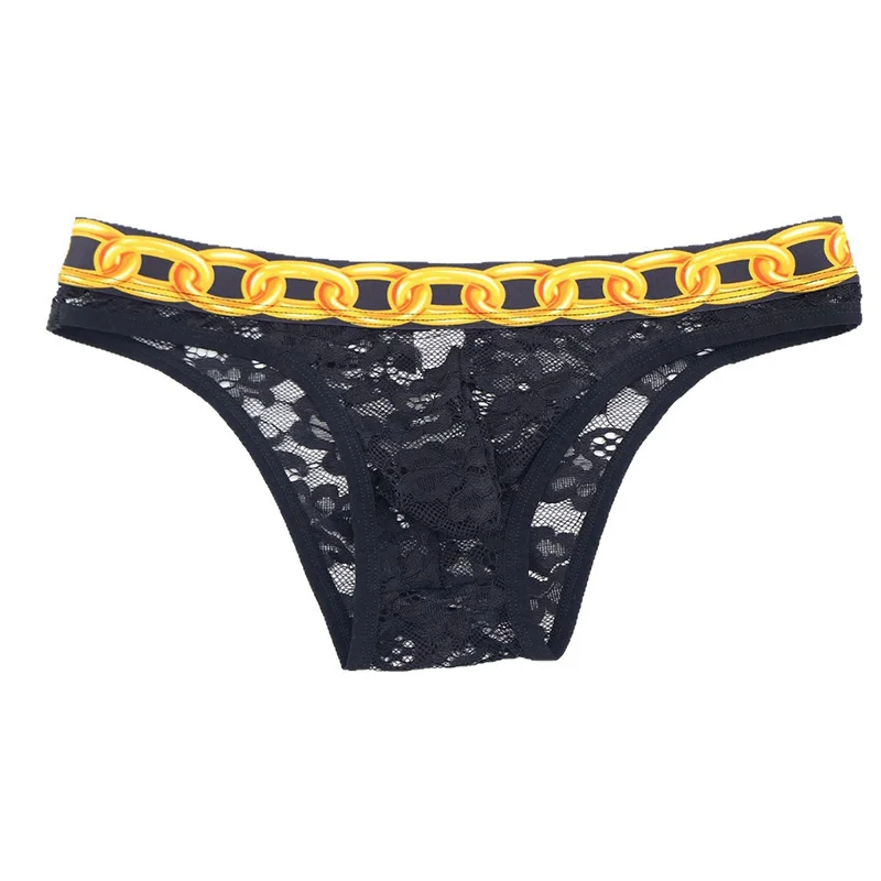 

Мужские кружевные прозрачные дерзкие трусы - Сексуальные прозрачные трусы в эротическом стиле - Кружевное подарочное нижнее белье Эластичное кружевное прозрачное размер M-XXL