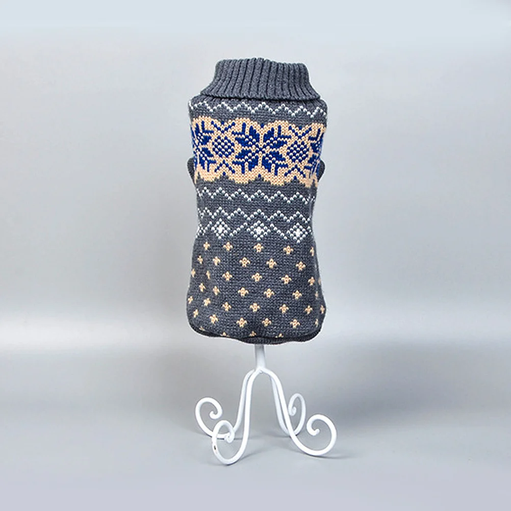 

2Pcs Pet Clothes Dog Winter Sweater Thick Warm Fabric Wear Unique Design Easy Closure Perfect Gift for Pet Owners Size M