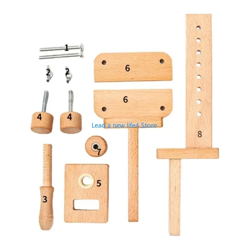 

Y55E Desktop Деревянная вышиваемая держатель, подставка для сшивания без рук.