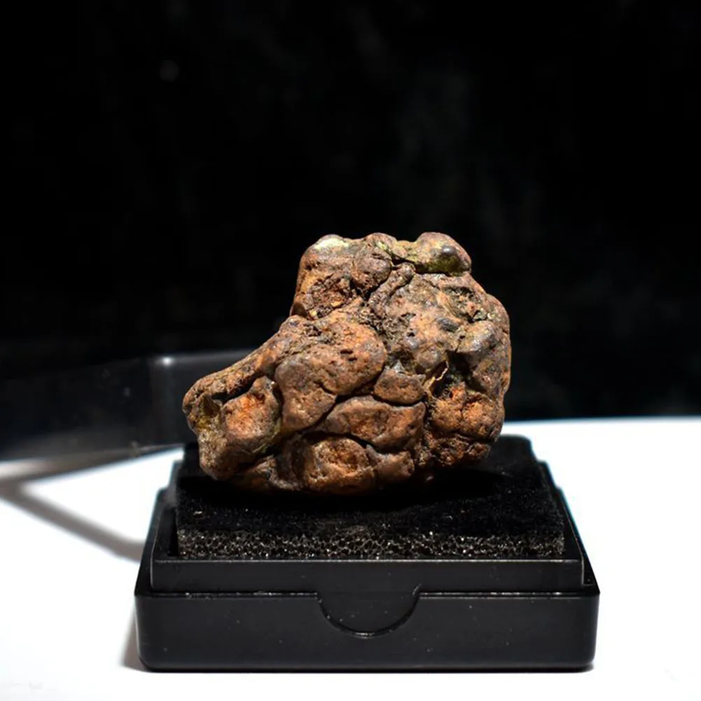 

2pcs Real Lithosiderite Meteorite Specimen Educational Teaching Tool Desktop Ornament Science Decor Creative Learning Gift
