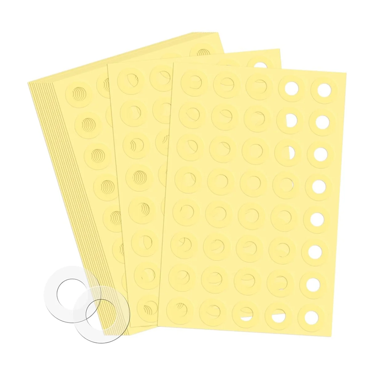 ADP-4000pcs Hole Punch Reinforcement Stickers, Self-Adhesive 1/4 Inch Diameter Loose-Leaf Binder Paper Hole Protectors Clear