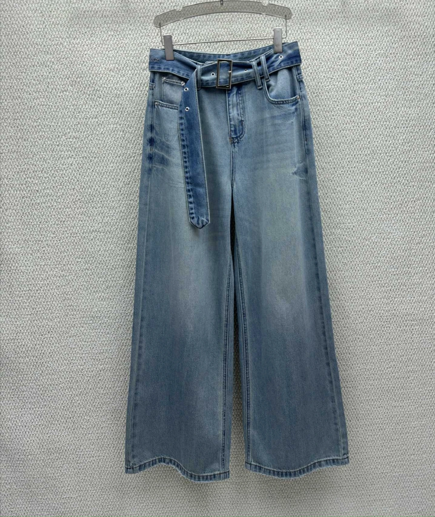 

Slimming High Waist Wide Leg Denim Jeans Women Loose Casual Vintage Washed Jeans Fashionable All-Match Autumn Season Ladies