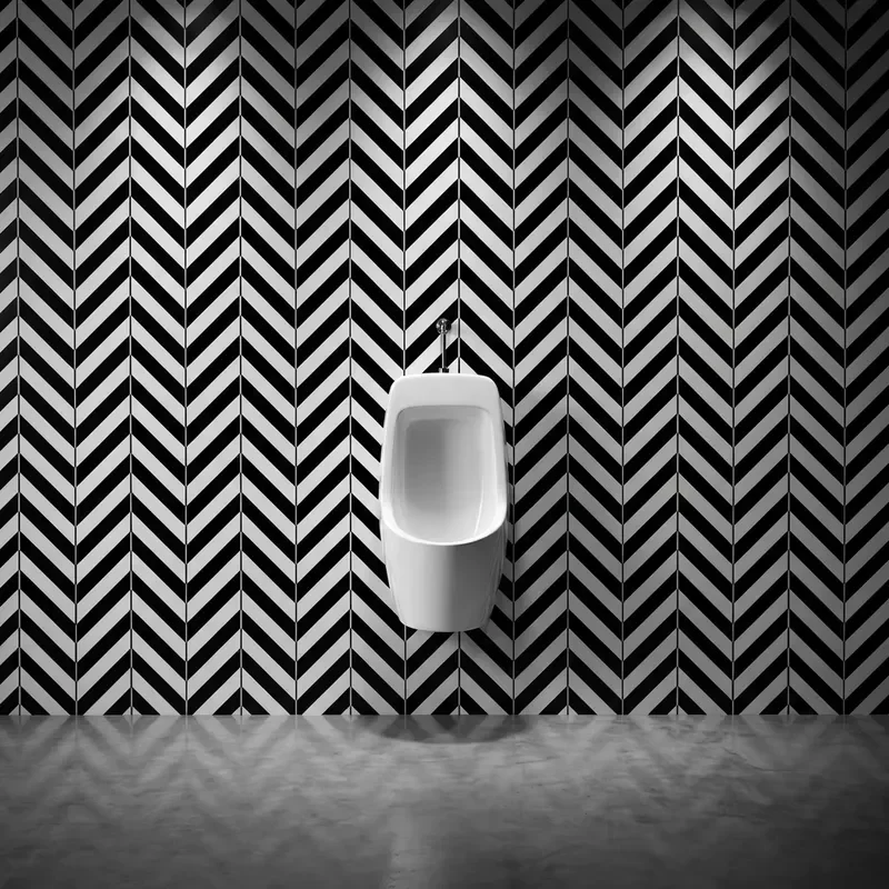 Modern Durable Ceramic Wall Mounted Urinal Easy Clean Gravity Flush Suitable for Hotels Villas Resorts and Commercial
