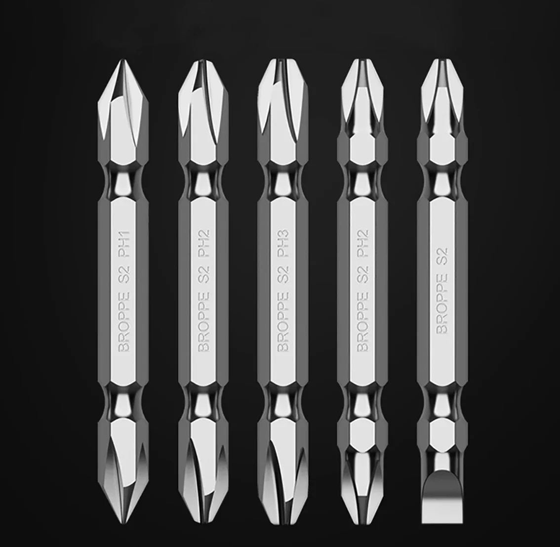 

1-20Pc PH2 Double Head Screwdriver Bit Magnetic Phillips Cross and Flat Slotted Screwdriver Bits 65/100/150/200/250/300mm Length