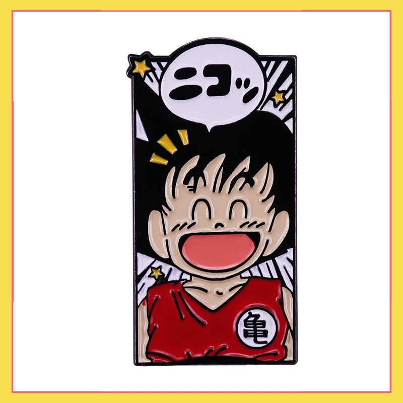 

Animation Peripherals Goku Brooch Dragon Ball Metal Badge Student Schoolbag Decoration Enamel Pin Ornaments Collection Toys Gift