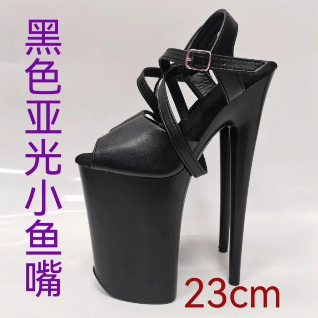 23 سنتيمتر/9 بوصة مضيئة بو العلوي منصة عالية الكعب أحذية مثير القطب الرقص الصنادل القطب أحذية الرقص