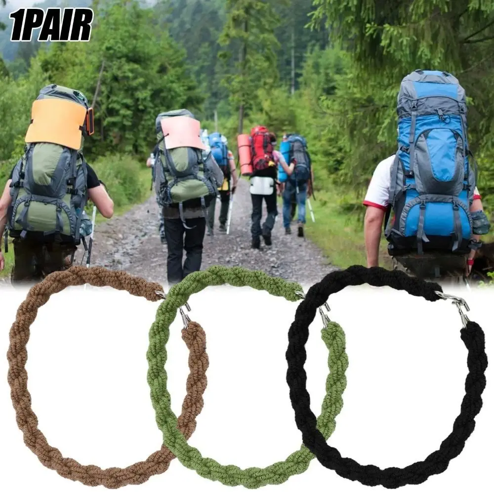 2Pcs Durable 18cm Trouser Leg Straps Polyester Black Green Khaki Leggings Elastic Rope Leg Ties Rope Outdoor Hiking