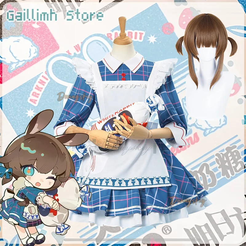 

GAME Arknights Amiya Cosplay 할로윈 의상 White Rabbit Uniform Halloween Carnival Role Play Party Clothes Clothing For Women Girls