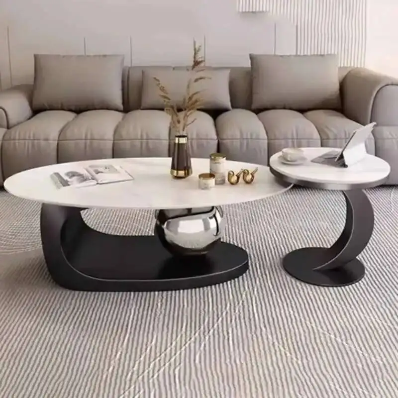 

Gold Italian Oval Aesthetic Coffee Nordic Table Designer Luxury Coffee Table Modern Wood Unique Muebles De Sala Home Furniture