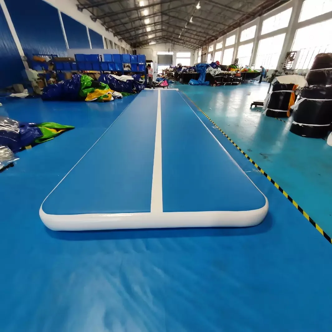 HIBADOU Inflatable Air Track Gymnastics Air Mat Tumble Track Tumbling Mat Inflatable Floor Mats 12x2x0.2m with Air Pump