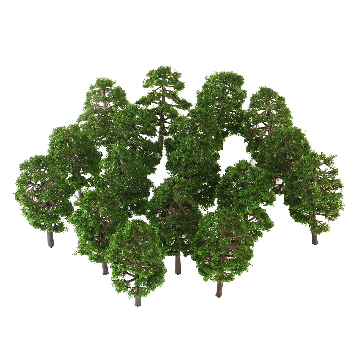 Winomo 20 piezas 9cm paisaje modelo árbol de simulación (verde oscuro) modelo arquitectónico árbol modelo verde