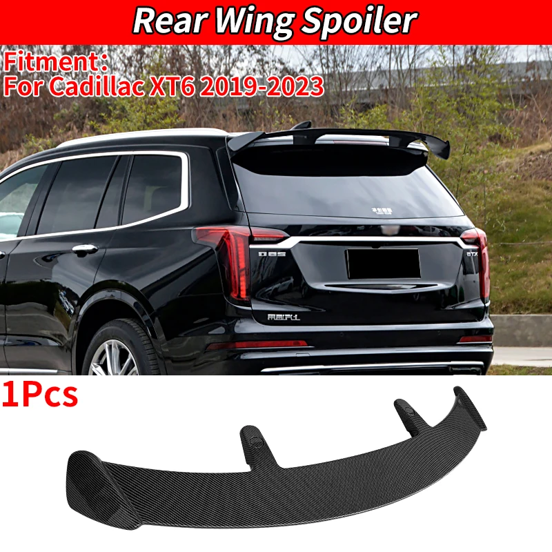 

For Cadillac XT6 2019-2023 New ABS Plastic Gloss Black Rear Trunk Wing Lip Spoiler Car Styling Exterior Decoration Accessories