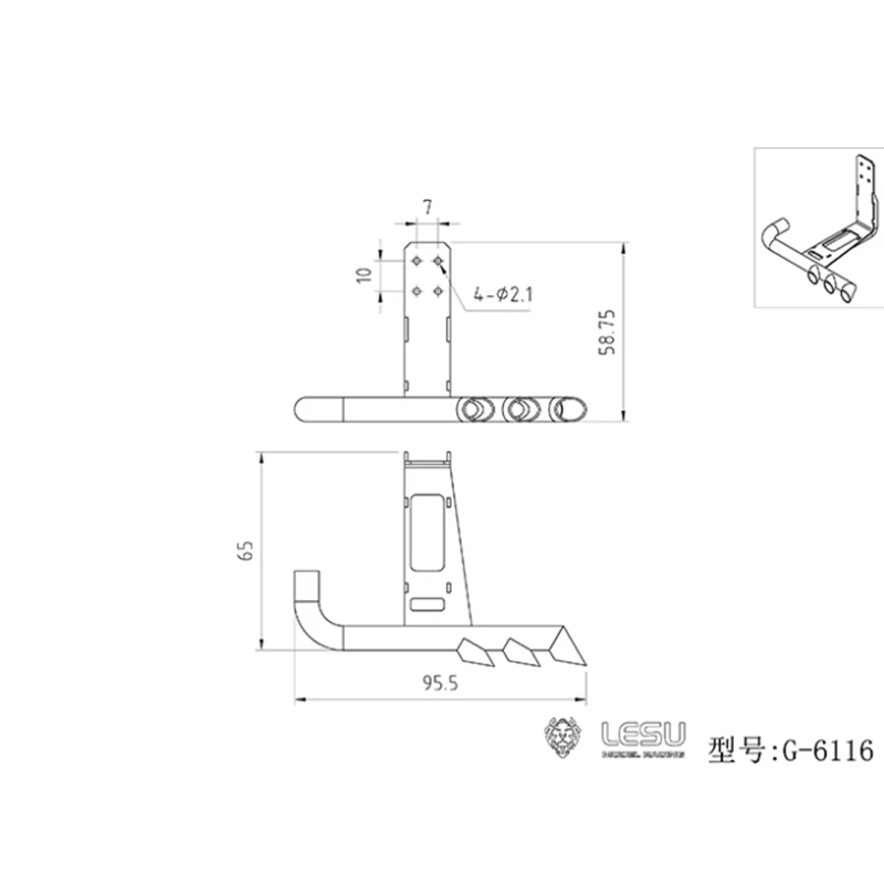 RC 1/14 Metall-Seitenauspuffrohr für Tamiya Hydraulikbagger Lader Muldenkipper für SCANIA MAN VOLVO Anhänger Kipper DIY-Teile – Detail 3