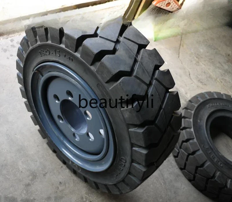 Forklift Solid Tire Hangjiaheli 3/3.5 Ton Front Wheel 28x9-15 Rear Wheel 650-10 Pneumatic Tire