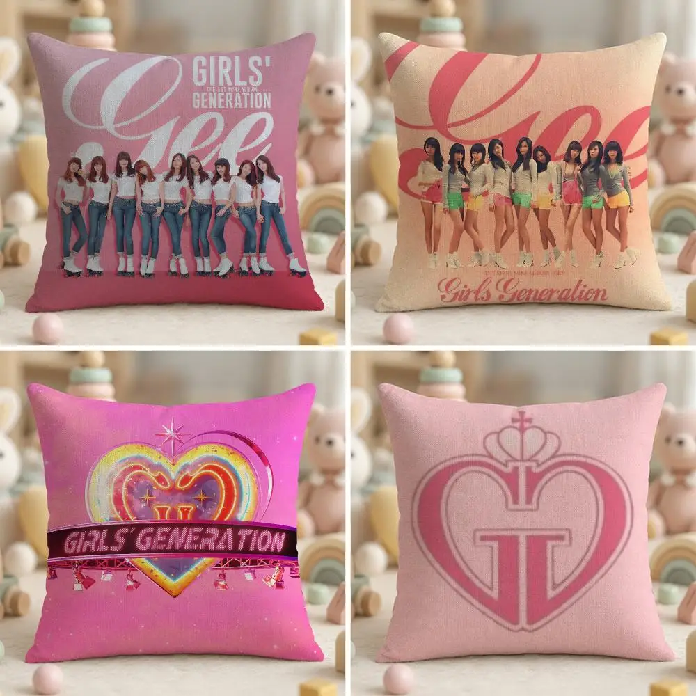 Popular Group G-Girls' GenerationS Cushion Cover Ultra Soft Throw Pillow Cover Skin Friendly for Sofa Bed Home Decor Gift