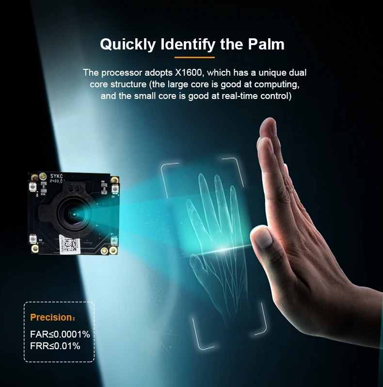 وحدة مسح الباركود المدمجة ثنائية الأبعاد مع واجهة USB كشف راحة اليد السريع في المخزون