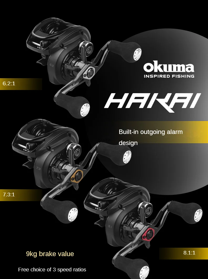 Okuma Hakai Low Profile Baitcast Angel rollen – Detail 5