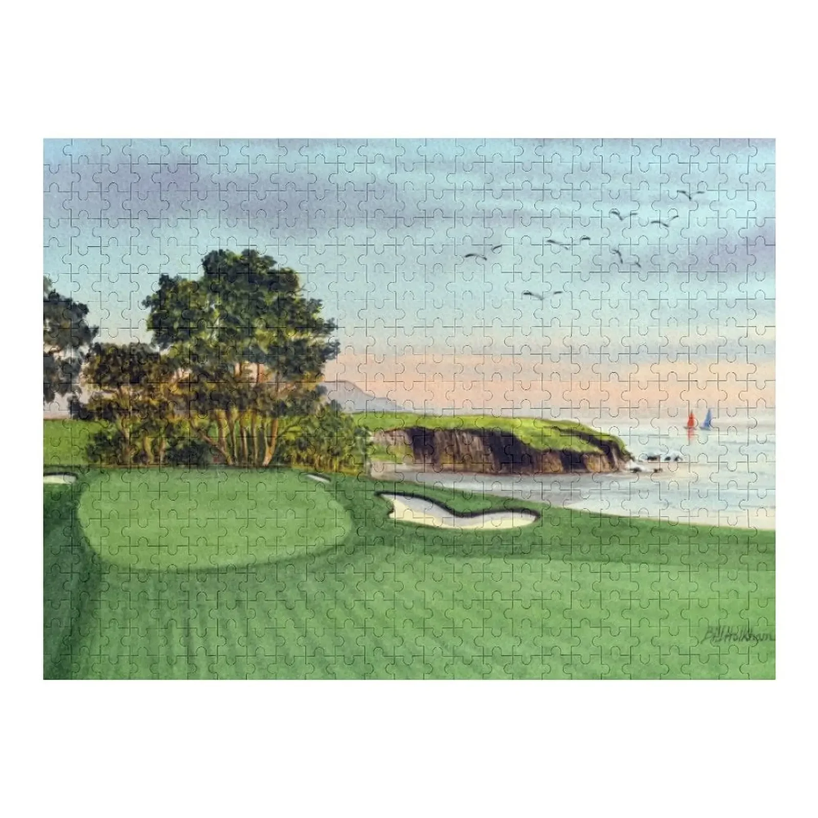 

Pebble Beach Golf Course California 5th Hole Jigsaw Puzzle Children For Children Puzzle