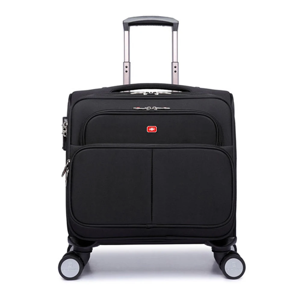 Valise de voyage télescopique en Nylon noir foncé pour hommes/femmes, valise de 20 pouces avec Spinner, nouvelle collection