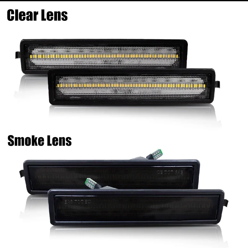 For BMW E30 3-Series E34 5-Series E32 7-Series Car Front Rear Bumper Side Marker Turn Signal Lights LED Parking Lights 12V