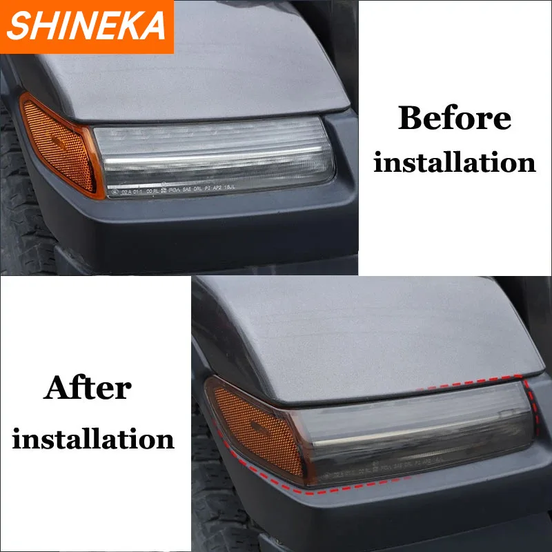 SHINEKA ABS Front Wheel Eyebrow Light Lamp Decoration Cover for Jeep Wrangler JL Gladiator JT 2018-2022 Exterior Accessories