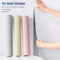 Thickened 3d Self Adhesive Wallpaper Bedroom Sticker Waterproof Home Decor Peel and Stick Solid Foam Wallpapers