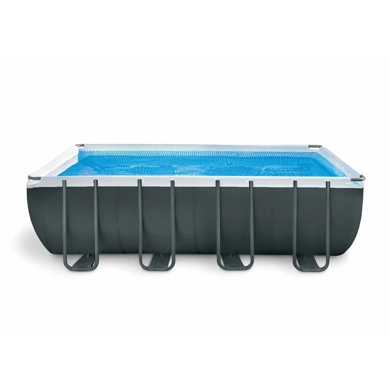 

Light Grey Fully Equipped Easy Install Designs Swim Equipment Metal Frame Swimming Pool INTEX 26356