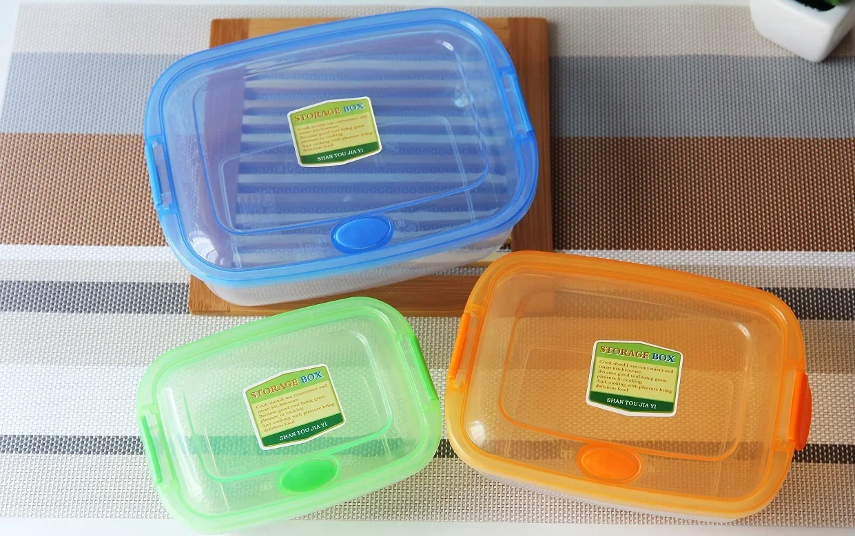 PP Microwave Kitchen Organizer Clear Airtight Food Storage Box Container Set with Lids  sealed food preservation box