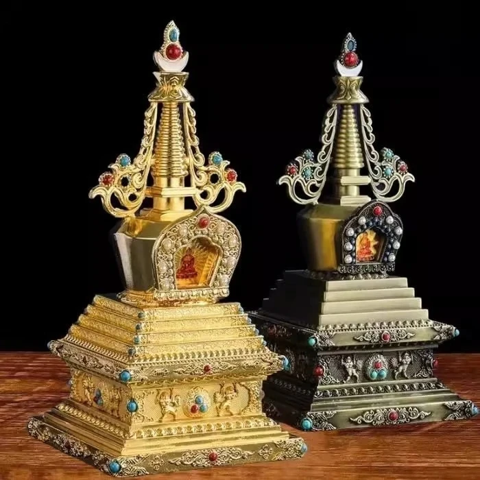 Stupa of Relics Bodhi Pagoda Xizang Tibetan Pagoda Decorations Household Offerings of Tantric Offerings Ethnic Products Pagoda