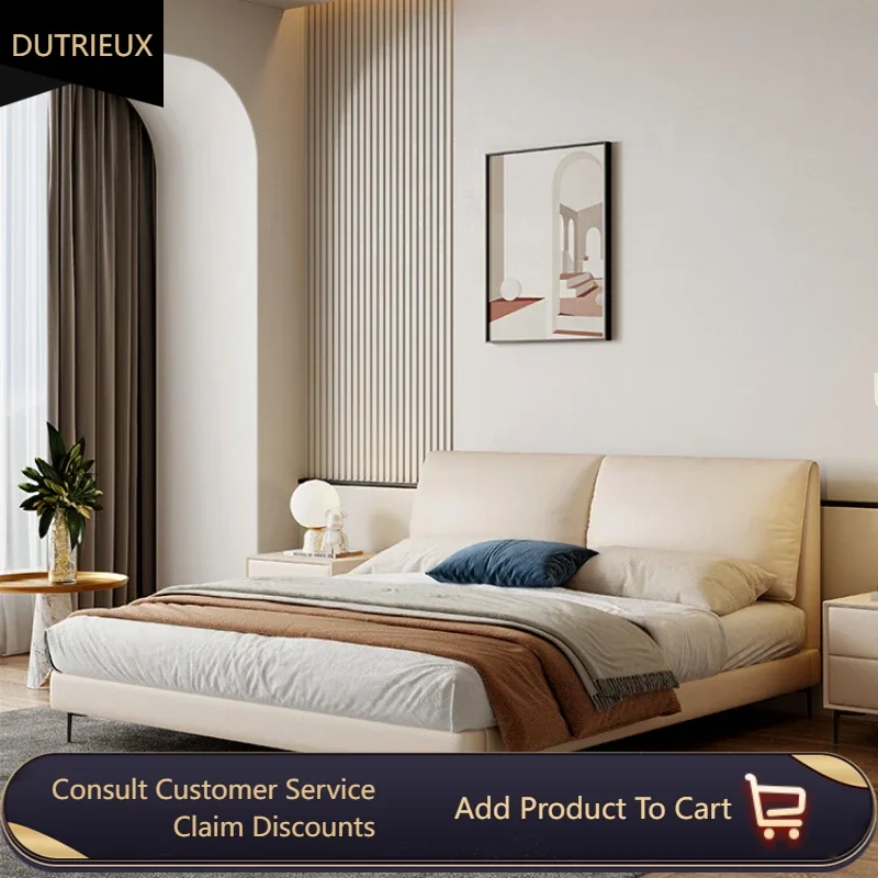 

King Size House Frame Double Bed European Pretty Queen Living Room Double Bed Hotel Modern Letto Matrimoniale Bedroom Furniture