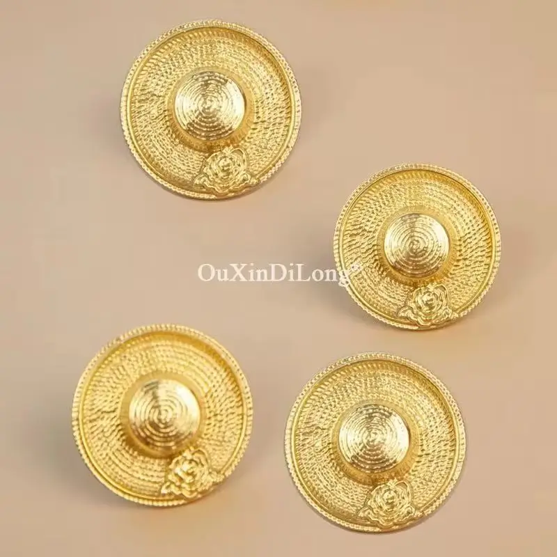 Retro 4PCS Solid Brass Hats Decorative Furniture Pulls Knobs Drawer Knobs Cupboard Wardrobe Closet Dresser TV Wine Cabinet Pulls