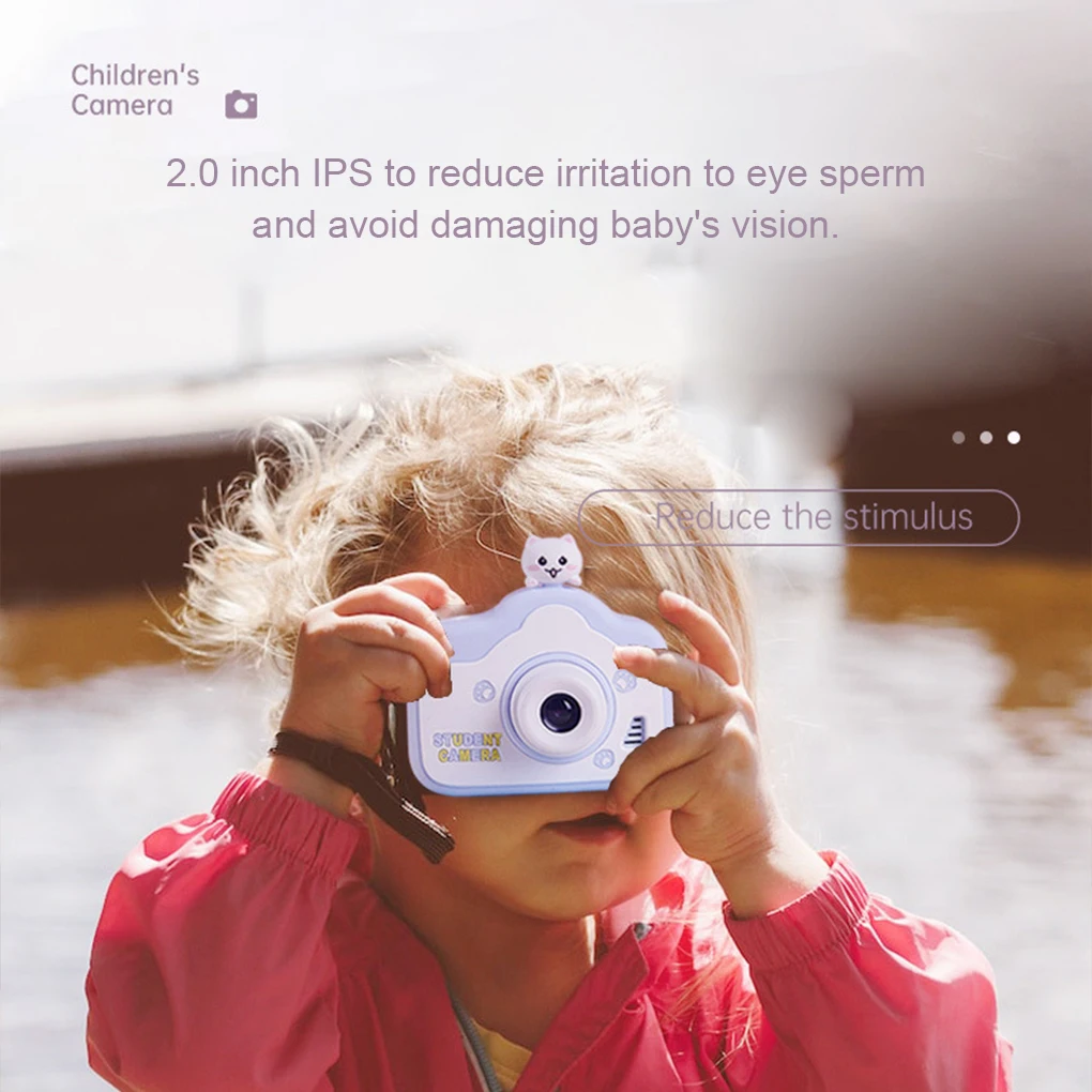 Dubbele camera voor kinderen 2,0 inch scherm Selfie Mini educatief speelgoed Digitale camera 1080P High-definition schermfoto