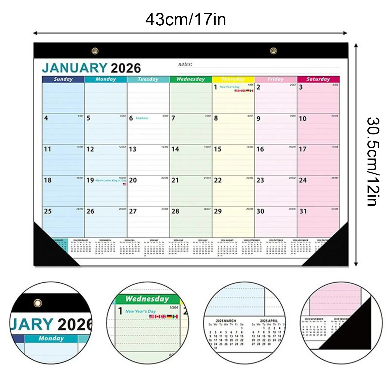 マンスリーウォールカレンダー 18 マンスリーウォールカレンダー 美的オーガナイザー プランナー 長期的なデザイン 仕事 家族 教室 キッチン用