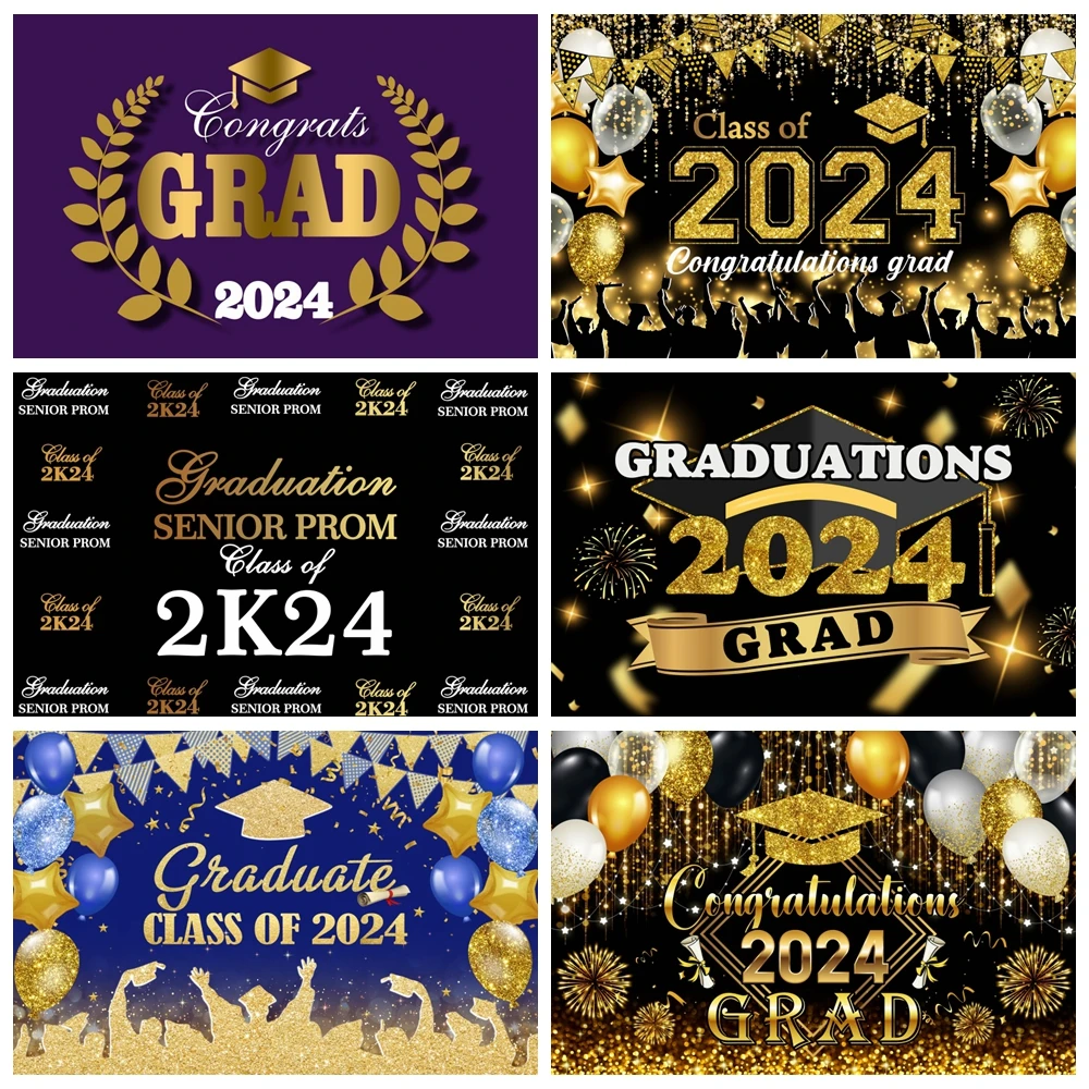 ฉากหลังสำเร็จการศึกษาสีดำทองตกแต่งขอแสดงความยินดีกับ BANNER wisuda ผ้าพื้นหลังสำหรับบูธภาพถ่ายงานเลี้ยงของโรงเรียน